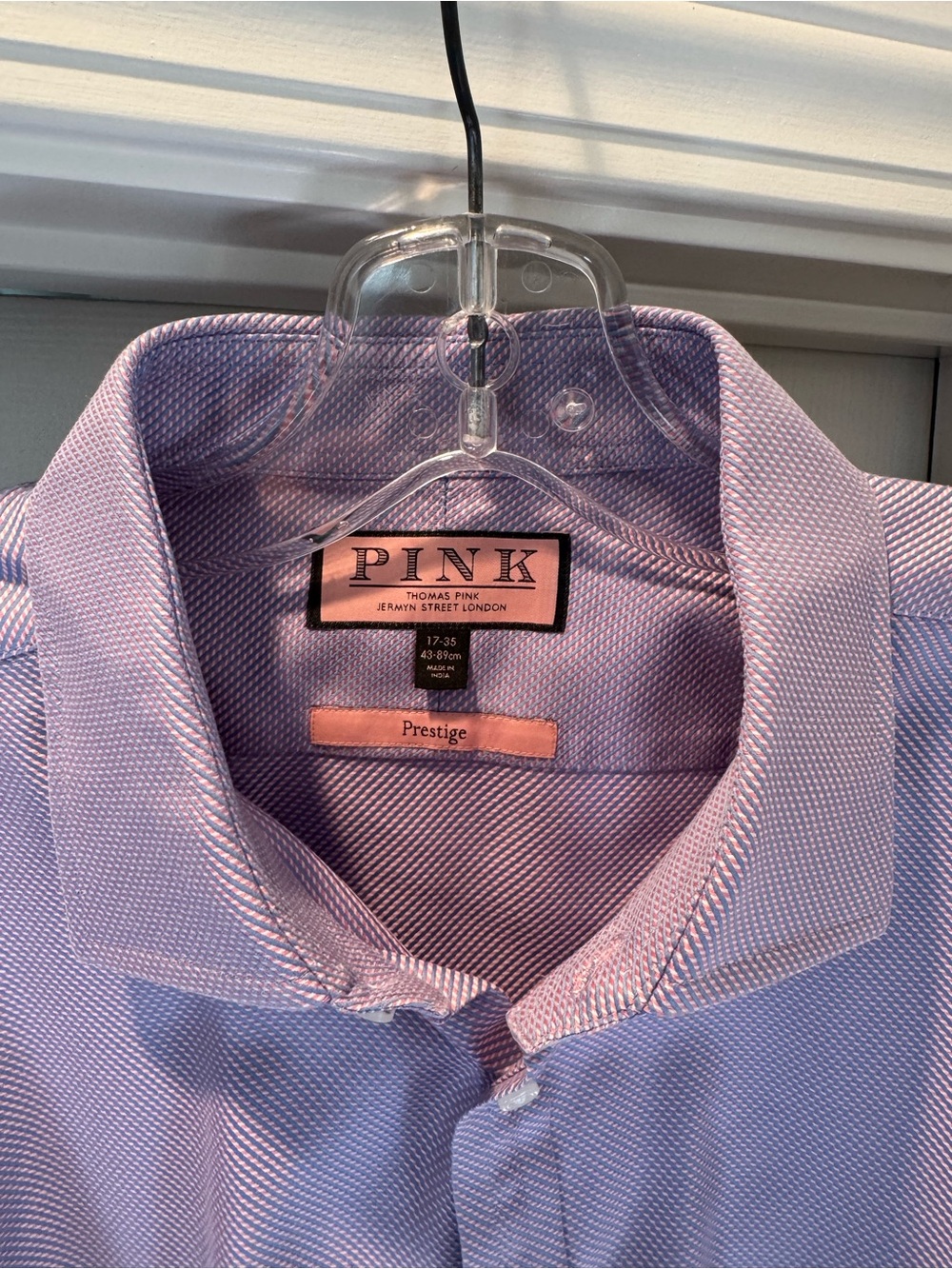 Thomas Pink Light Lavender Textured Dress Shirt
